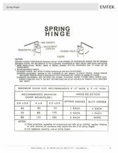 Emtek Plated Steel UL Listed Spring Hinge